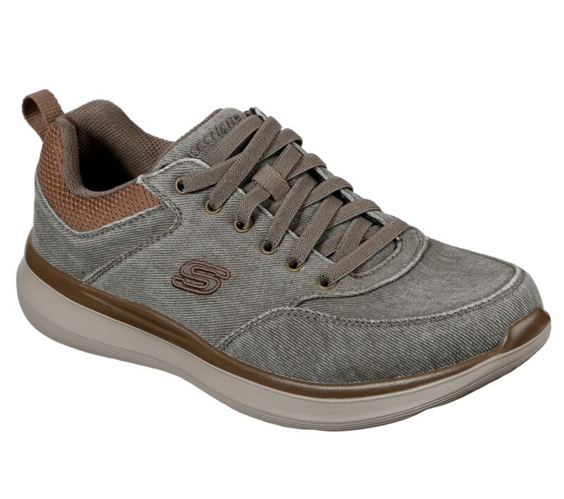 Skechers Delson 2.0 - Kemper - Mens Slip On Shoes Khaki [AU-SP8575]